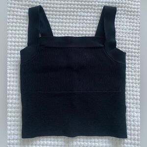Abercrombie & Fitch Black Ribbed Knit Tank